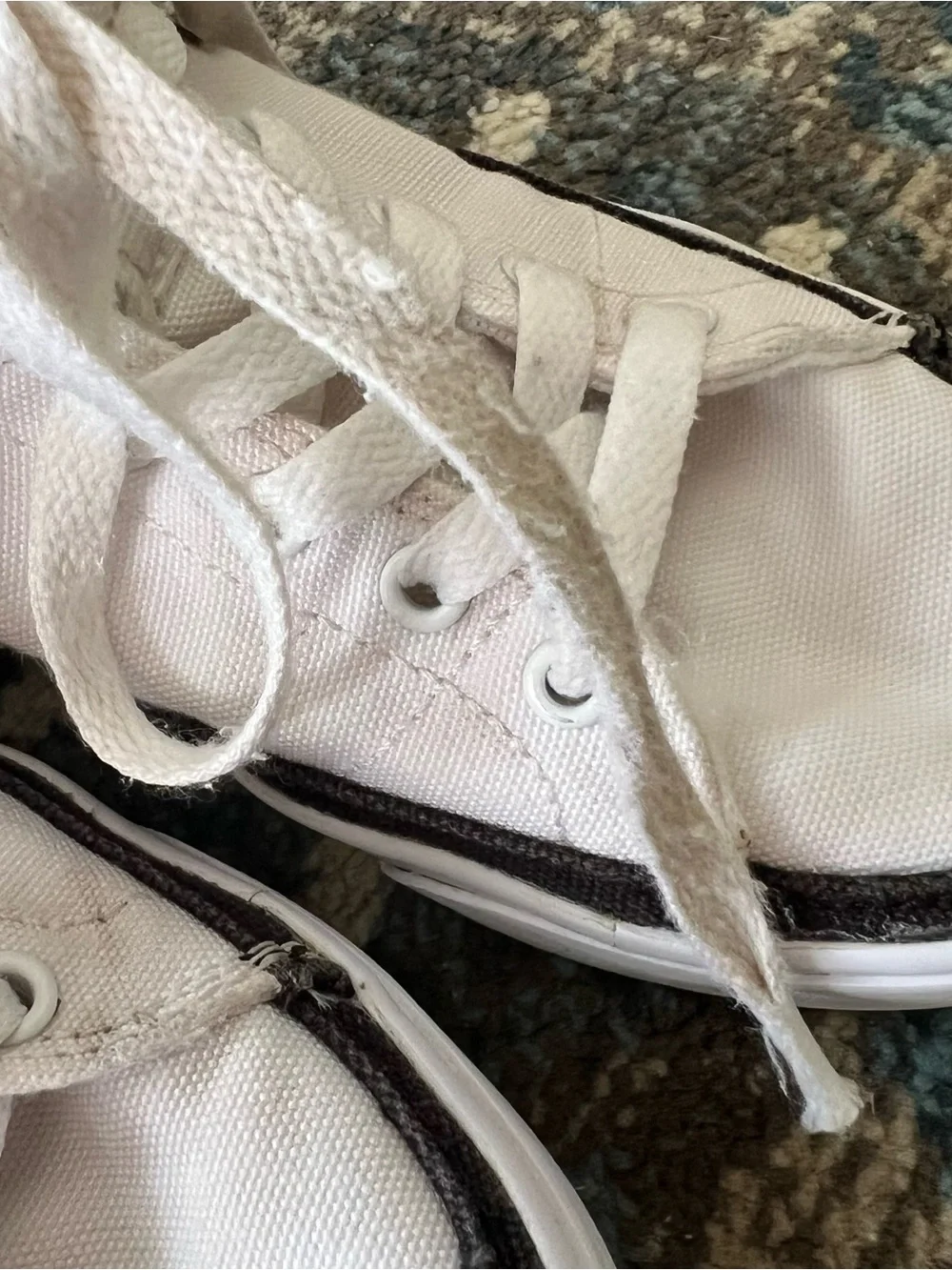 Nike White High-Top Sneakers with Black Swoosh and Accent size 6.5